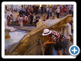 Rome - Spanish Steps at night (12) - Fontana della Barcaccia