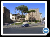 Rome -The Forum of Augustus to left, Torre dei Conti in center
