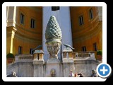 Rome -Vatican - Pigna Courtyard - 1st century Bronce Pinecone and peacocks in front of exedra