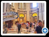 Rome - Vatican - St Peters Basilica - a crane crosses as mass is held in Clementine Chapel